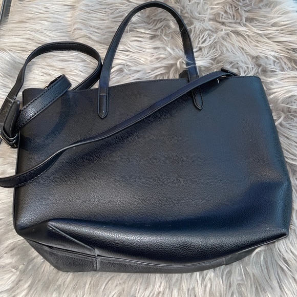 Victoria's Secret Simple Black Crossbody Medium Tote Purse - Picture 3 of 5